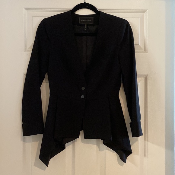 BCBGMAXAZRIA Asymmetrical Peplum Blazer - Picture 2 of 4